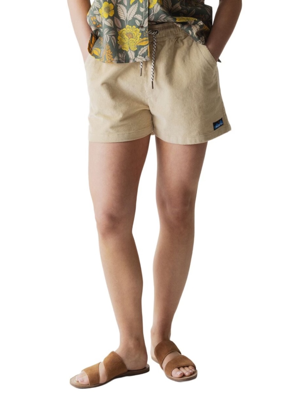 Kavu Everyday Drawstring Women’s Shorts in Beige Size XXL